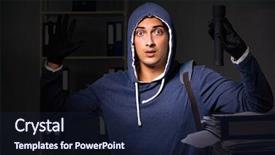  Presentation with personal data - Presentation enhanced with cybersecurity - thief trying to steal personal background and a wine colored foreground