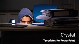  Presentation with personal data - Colorful presentation theme enhanced with cybersecurity - thief trying to steal personal backdrop and a black colored foreground