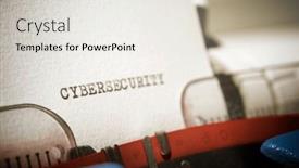  Presentation with cybersecurity - Theme having cybersecurity-word-written background and a white colored foreground