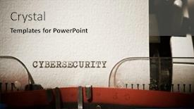  Presentation with cybersecurity - PPT theme featuring cybersecurity-word-written background and a lemonade colored foreground