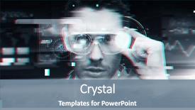  Presentation with virtual technology - Cool new PPT layouts with cyberspace augmented reality technology backdrop and a seafoam green colored foreground