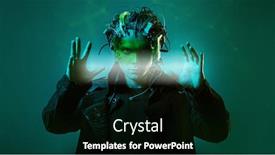  Presentation with wires - Slide set having cyborg-biological-human-robot background and a black colored foreground