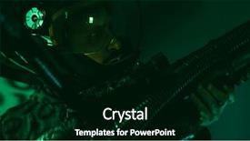  Presentation with led lights - Cool new PPT theme with cyborg man of the future backdrop and a  colored foreground