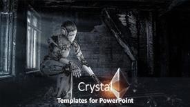  Presentation with knee - Slide set having cyborg-silver-woman-sitting background and a wine colored foreground