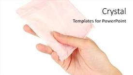  Presentation with hand holding colorful brain sketch - Presentation with menstrual cycle - woman's hand holding a panty background and a pink colored foreground