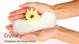  Presentation with holding hands - Audience pleasing presentation theme consisting of menstrual cycle - woman's hands holding a daily backdrop and a lemonade colored foreground