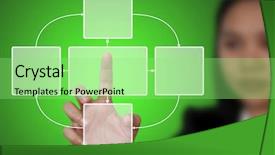  Presentation with continuous improvement - Beautiful slide deck featuring cycle diagram for continuous improvement backdrop and a seafoam green colored foreground