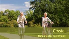  Presentation with old age - Slides enhanced with cycle time - active old age people background and a tawny brown colored foreground