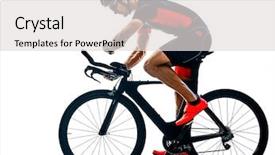  Presentation with cycling - Slides enhanced with cycle time - triathlete triathlon cyclist cycling background and a light gray colored foreground
