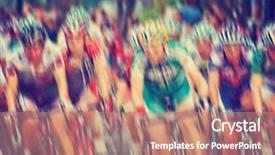  Presentation with vintage antique retro terrestrial globe - Beautiful PPT theme featuring cycleteam - blurred image of a pack backdrop and a coral colored foreground