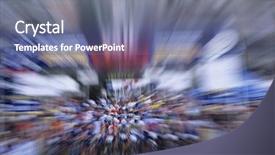  Presentation with zoom - Beautiful presentation theme featuring cycleteam - zoom effect of bicyclists riding backdrop and a gray colored foreground