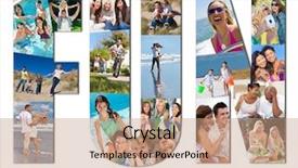  Presentation with women cycling - Beautiful PPT layouts featuring cycling jumping playing games shopping backdrop and a coral colored foreground