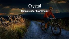  Presentation with cycling - PPT layouts having cycling man riding on bike at sunset mountains forest landscape cycling mtb enduro flow trail track outdoor sport activity background and a black colored foreground