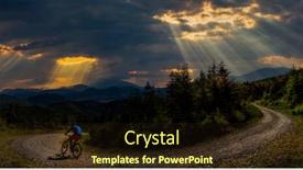  Presentation with epic - PPT layouts enhanced with riding on bike at epic background and a wine colored foreground