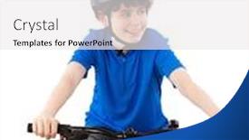  Presentation with cyclist - PPT layouts featuring cyclist isolated on white background background and a white colored foreground