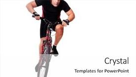  Presentation with cyclist - PPT layouts with cyclist riding bike background and a white colored foreground