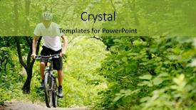  Presentation with cyclist - Colorful PPT layouts enhanced with cyclist riding the bike backdrop and a yellow colored foreground