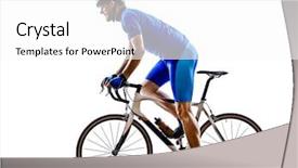  Presentation with cyclist - Audience pleasing presentation consisting of cyclists - one cyclist road bicycle backdrop and a white colored foreground