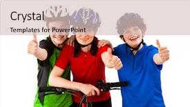  Presentation with octopus on isolated white - PPT layouts consisting of cyclists isolated on white background background and a lemonade colored foreground