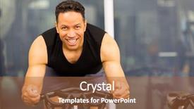  Presentation with triathlon professional cyclist man cycling - Beautiful PPT theme featuring cyclists training - handsome mid age male cyclist backdrop and a  colored foreground