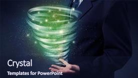  Presentation with cyclone - Slides with cyclone - bright green tornado background and a navy blue colored foreground