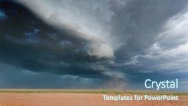  Presentation with cyclone - Colorful PPT layouts enhanced with cyclone - severe weather in american plains backdrop and a ocean colored foreground