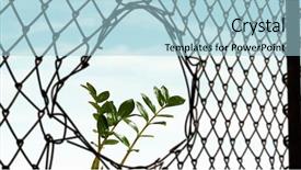  Presentation with cyclone - Slides with cyclone - steel wire mesh fence mixed background and a light blue colored foreground