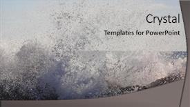  Presentation with storm - Amazing presentation design having cyclone - storm off the coast backdrop and a light gray colored foreground