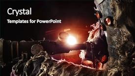  Presentation with steampunk - Cool new presentation theme with cyclops - post-apocalyptic futuristic character fantasy steampunk backdrop and a wine colored foreground