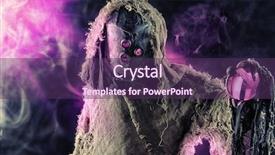  Presentation with steampunk - Slide deck with cyclops - post-apocalyptic futuristic character fantasy steampunk background and a violet colored foreground