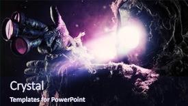  Presentation with steampunk - Presentation design enhanced with cyclops - post-apocalyptic futuristic character fantasy steampunk background and a wine colored foreground