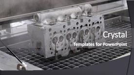  Presentation with car engine - Colorful slide deck enhanced with cylinder block of car engine backdrop and a gray colored foreground