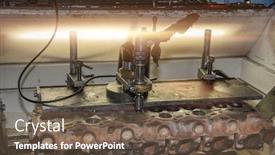  Presentation with cylinder head - Presentation consisting of cylinder-head-taken-out background and a tawny brown colored foreground