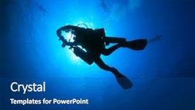  Presentation with technical - Slides enhanced with cylinders returning from a deep background and a dark gray colored foreground