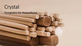 Presentation with craft - Cool new theme with round stack of craft sticks backdrop and a  colored foreground