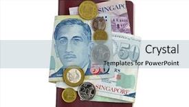  Presentation with singapore - Cool new PPT theme with passport isolated on white background backdrop and a light blue colored foreground