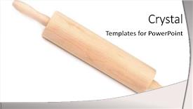  Presentation with flowers on white wooden - Slide deck having patisserie - wooden rolling pin isolated background and a white colored foreground