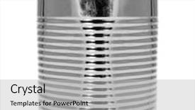  Presentation with cylindrical - Audience pleasing PPT layouts consisting of cylindrical-can-on-a-white backdrop and a light gray colored foreground