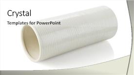  Presentation with cylindrical - Cool new slide set with cylindrical shape vase lying backdrop and a white colored foreground