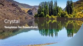  Presentation with new zealand - PPT layouts consisting of cypress-alley-is-reflected background and a tawny brown colored foreground