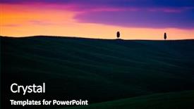  Presentation with pine trees sun shining through - Cool new slides with cypress trees at sunset tuscany backdrop and a  colored foreground