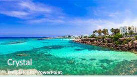  Presentation with fig tree - Slide set having cyprus island protaras fig tree background and a teal colored foreground