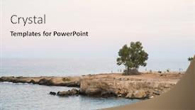  Presentation with mediterranean - Cool new slides with cyprus-mediterranean-picturesque-landscape backdrop and a sky blue colored foreground