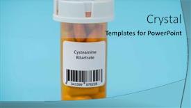  Presentation with genetic - Presentation theme enhanced with cysteamine-bitartrate-a-medication-used background and a light blue colored foreground