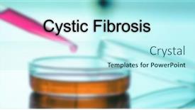  Presentation with medical concept - Presentation design having cystic-fibrosis-cystic-fibrosis-text background and a cool aqua colored foreground