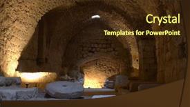  Presentation with castle - Slide set with cysto - kitchen at karak castle jordan background and a wine colored foreground