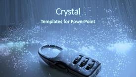  Presentation with fiber optic - Colorful slide deck enhanced with cystogram - code lock against fiber optic backdrop and a  colored foreground