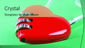  Presentation with shape heart - Colorful presentation theme enhanced with cystogram - couple of heart shape lock backdrop and a  colored foreground