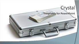  Presentation with aluminium - Presentation consisting of czech money on aluminium case background and a  colored foreground