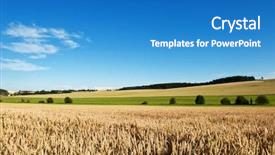  Presentation with blue sky - Amazing slide deck having czech nature - beautiful panoramic photo backdrop and a teal colored foreground